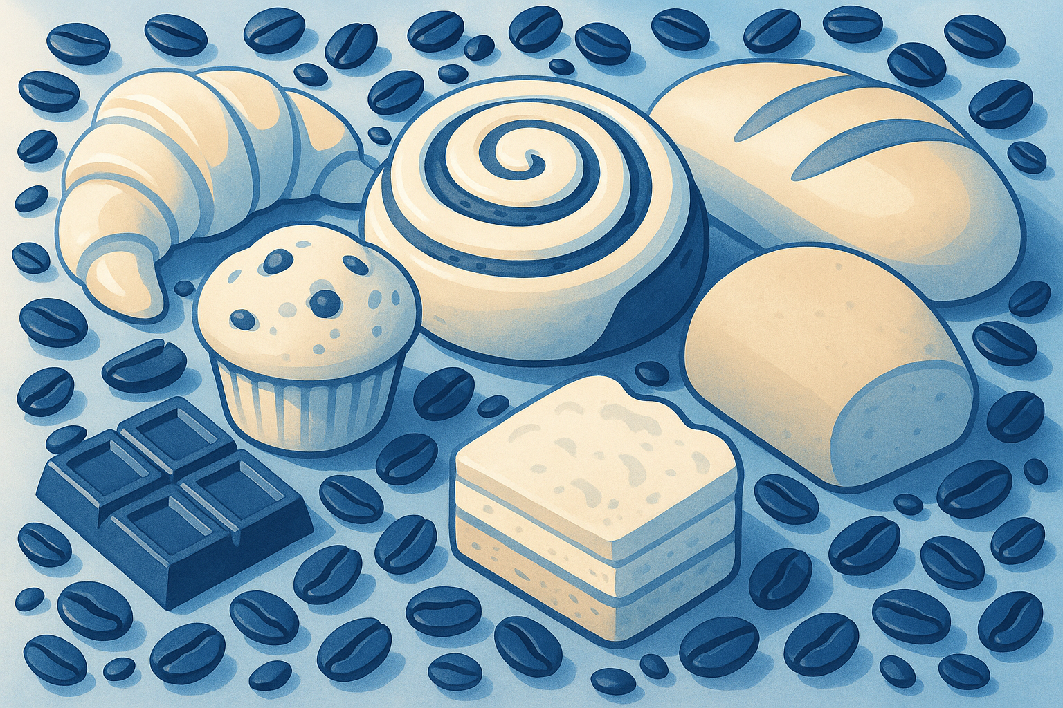 chage the colour mood to blue white and creme