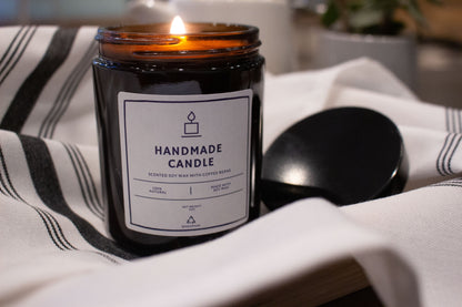 Scented Handmade Candle with Coffee Beans