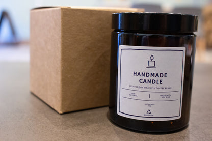 Scented Handmade Candle with Coffee Beans