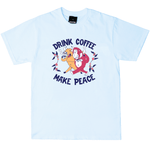 Load image into Gallery viewer, Drink Coffee, Make Peace Tees
